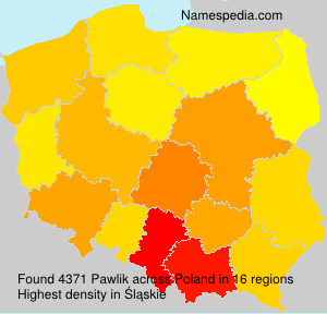 Surname Pawlik in Poland Surname Pawlik in Poland