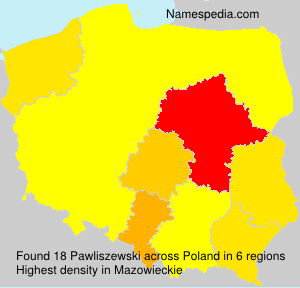 Surname Pawliszewski in Poland Surname Pawliszewski in Poland