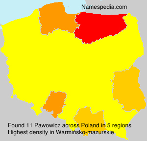 Surname Pawowicz in Poland Surname Pawowicz in Poland