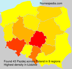 Surname Pazdej in Poland Surname Pazdej in Poland