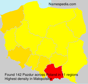 Surname Pazdur in Poland Surname Pazdur in Poland