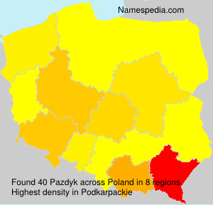 Surname Pazdyk in Poland