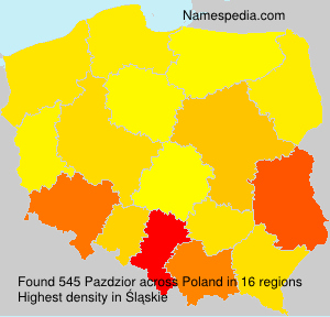 Surname Pazdzior in Poland Surname Pazdzior in Poland