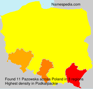 Surname Pazowska in Poland Surname Pazowska in Poland