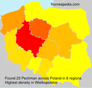 Surname Pechman in Poland Surname Pechman in Poland