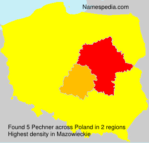 Surname Pechner in Poland Surname Pechner in Poland