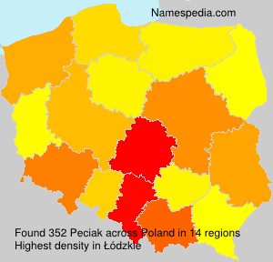 Surname Peciak in Poland Surname Peciak in Poland