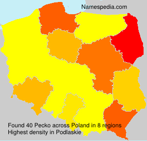 Surname Pecko in Poland Surname Pecko in Poland