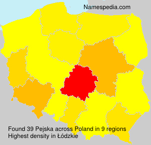 Surname Pejska in Poland Surname Pejska in Poland