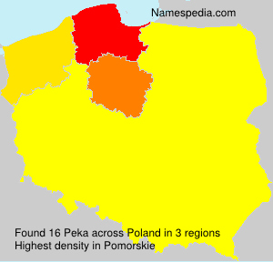 Surname Peka in Poland Surname Peka in Poland