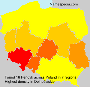 Surname Pendyk in Poland Surname Pendyk in Poland