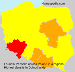 Surname Penszko in Poland Surname Penszko in Poland