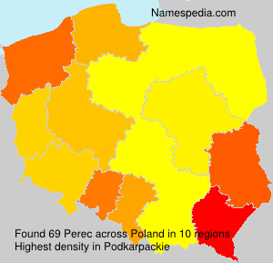 Surname Perec in Poland Surname Perec in Poland