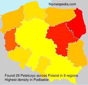 Surname Petelczyc in Poland Surname Petelczyc in Poland