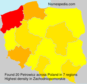 Surname Petrowicz in Poland Surname Petrowicz in Poland