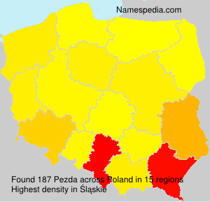 Surname Pezda in Poland Surname Pezda in Poland