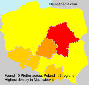 Surname Pfeffer in Poland Surname Pfeffer in Poland