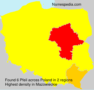 Surname Pfeil in Poland Surname Pfeil in Poland