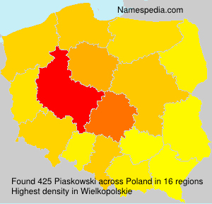 Surname Piaskowski in Poland Surname Piaskowski in Poland