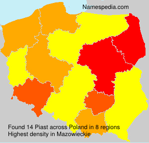 Surname Piast in Poland Surname Piast in Poland