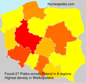 Surname Piatka in Poland Surname Piatka in Poland
