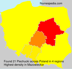 Surname Piechucki in Poland Surname Piechucki in Poland