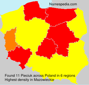 Surname Pieciuk in Poland Surname Pieciuk in Poland