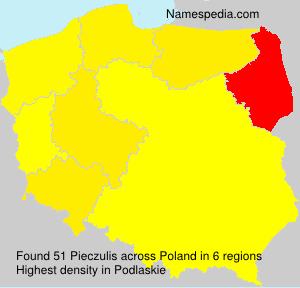 Surname Pieczulis in Poland Surname Pieczulis in Poland