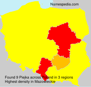 Surname Piejka in Poland