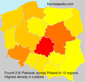 Surname Piekarek in Poland Surname Piekarek in Poland
