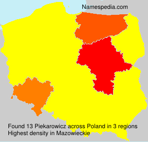 Surname Piekarowicz in Poland Surname Piekarowicz in Poland