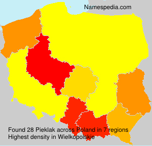 Surname Pieklak in Poland Surname Pieklak in Poland