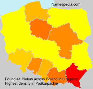 Surname Piekus in Poland Surname Piekus in Poland