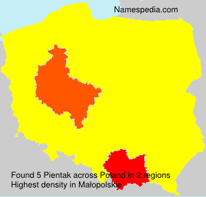 Surname Pientak in Poland