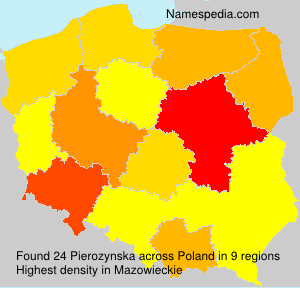 Surname Pierozynska in Poland Surname Pierozynska in Poland