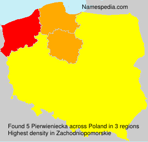 Surname Pierwieniecka in Poland Surname Pierwieniecka in Poland