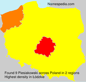 Surname Piesiakowski in Poland