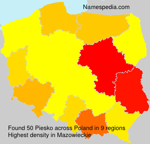 Surname Piesko in Poland Surname Piesko in Poland