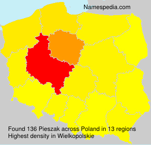 Surname Pieszak in Poland Surname Pieszak in Poland