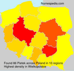 Surname Pietek in Poland Surname Pietek in Poland