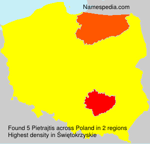 Surname Pietrajtis in Poland Surname Pietrajtis in Poland