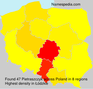 Surname Pietraszczyk in Poland Surname Pietraszczyk in Poland