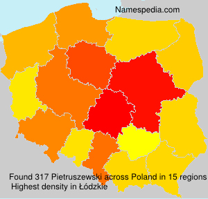 Surname Pietruszewski in Poland Surname Pietruszewski in Poland