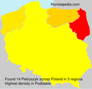 Surname Pietryszyk in Poland Surname Pietryszyk in Poland