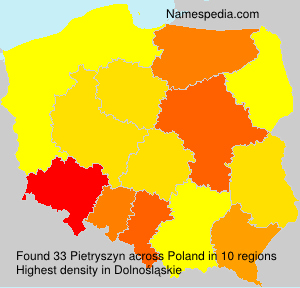 Surname Pietryszyn in Poland Surname Pietryszyn in Poland