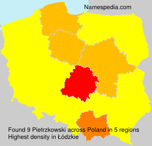 Surname Pietrzkowski in Poland Surname Pietrzkowski in Poland