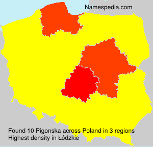 Surname Pigonska in Poland Surname Pigonska in Poland