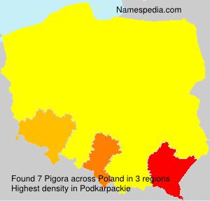 Surname Pigora in Poland Surname Pigora in Poland