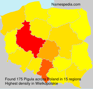 Surname Pigula in Poland Surname Pigula in Poland