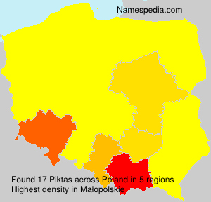 Surname Piktas in Poland Surname Piktas in Poland